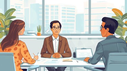 Poster - HR managers conducting a recruitment interview