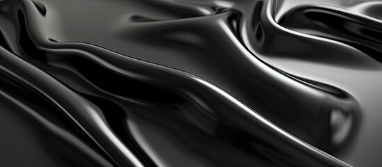 Poster - Smooth black curve on a background with copy space image