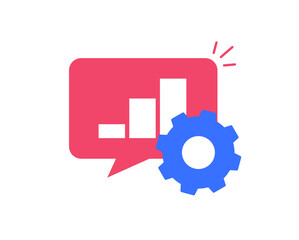 Poster - productivity performance icon strategy growth vector simple graphic illustration, audit data graph d