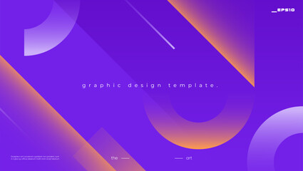 Poster - minimal geometric background. gradient shapes composition. vector illustration.