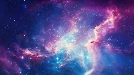 Wall Mural - Cosmic Horizon: Galaxy with Nebula