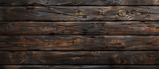 Wall Mural - Old natural patterned dark wood texture providing a backdrop for graphic design with copy space image