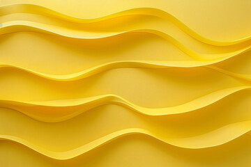 Poster - Yellow paper texture background with wavy line pattern, yellow background with copy space for text and design. Stock photo place for product advertising in the style of product advertising.