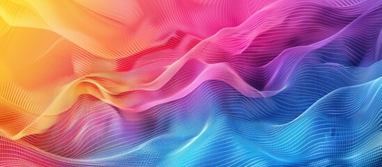 Poster - abstract gradient mesh background with vibrant colors and ample copy space image
