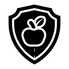 Sticker - food safety glyph icon