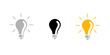 © Chandet - Light bulb icon on white background, light bulb vector on white
