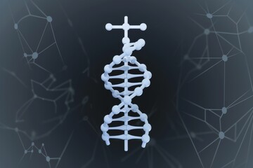 Sticker - Digital DNA Structure Creative Concept Art Health and Wellness Medical Technology