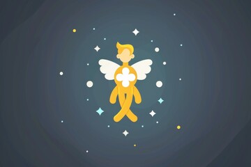 Sticker - Magical Healthcare Fairy Creative Concept Art Health and Wellness Fantasy Theme