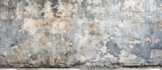 Poster - A vintage gray damaged wall provides a textured backdrop ideal for a copy space image