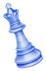 Wall Mural - PNG  Drawing chess sketch game blue.