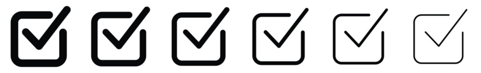 Wall Mural - validation design icon set vector.