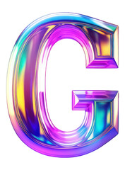 Poster - PNG Alphabet G shape number text illuminated.