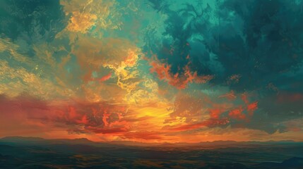 Aufkleber - dawn sky