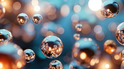 Aufkleber - Decorative balls against abstract backdrop