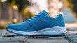 © zishan - Free image of a close-up, stylish, modern blue sports sneaker design, Generative AI.
