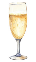 Wall Mural - PNG Champagne glass drink white background.