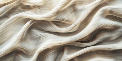 Poster - Soft cotton fabric texture with subtle weave patterns and gentle folds, ideal for apparel and textile designs