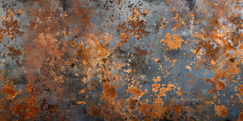 Poster - Rustic metal texture with aged patina and rusty spots, adding industrial charm to any visual concept