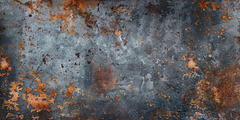 Poster - Rustic metal texture with aged patina and rusty spots, adding industrial charm to any visual concept