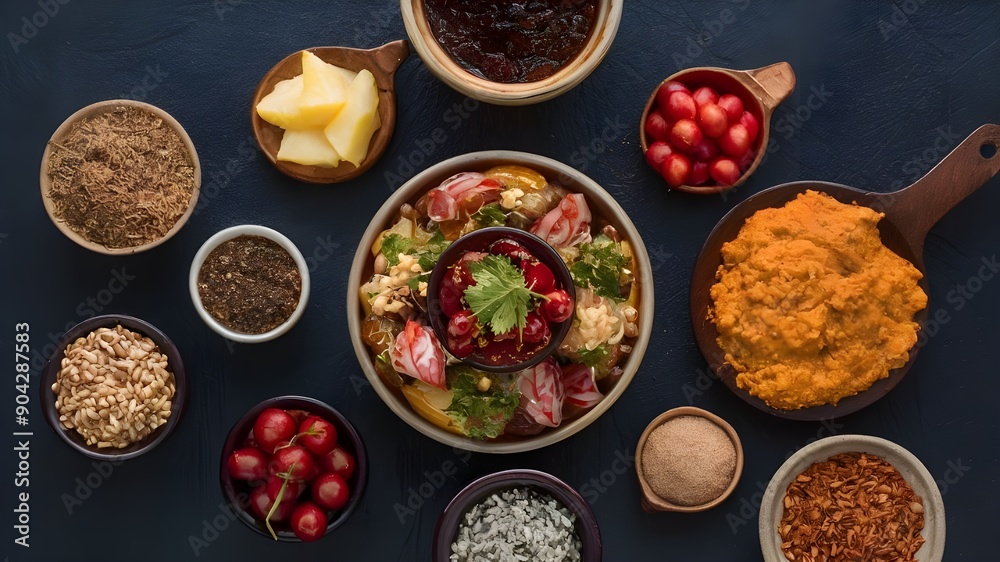 Typical Arab Стоковое фото «Typical Arab Food and Products: Captivating Aromas and ...