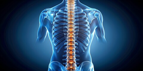 Human spine with degenerative disc Creative AI