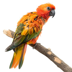 Poster - Colorful sun conure parrot on branch