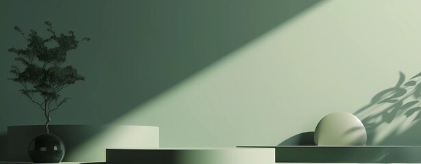 Wall Mural - japanese style minimal abstract background. 3d rendering illustration.