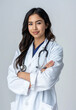 © oneli - Confident Female Doctor with Stethoscope Smiling