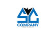 © Design.art - SC letter creative real estate vector logo design.