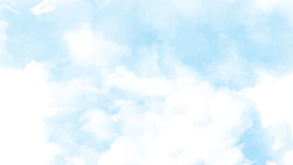 Wall Mural - nature sky beautiful blue and white clouds texture background vector. blue sky background with tiny 