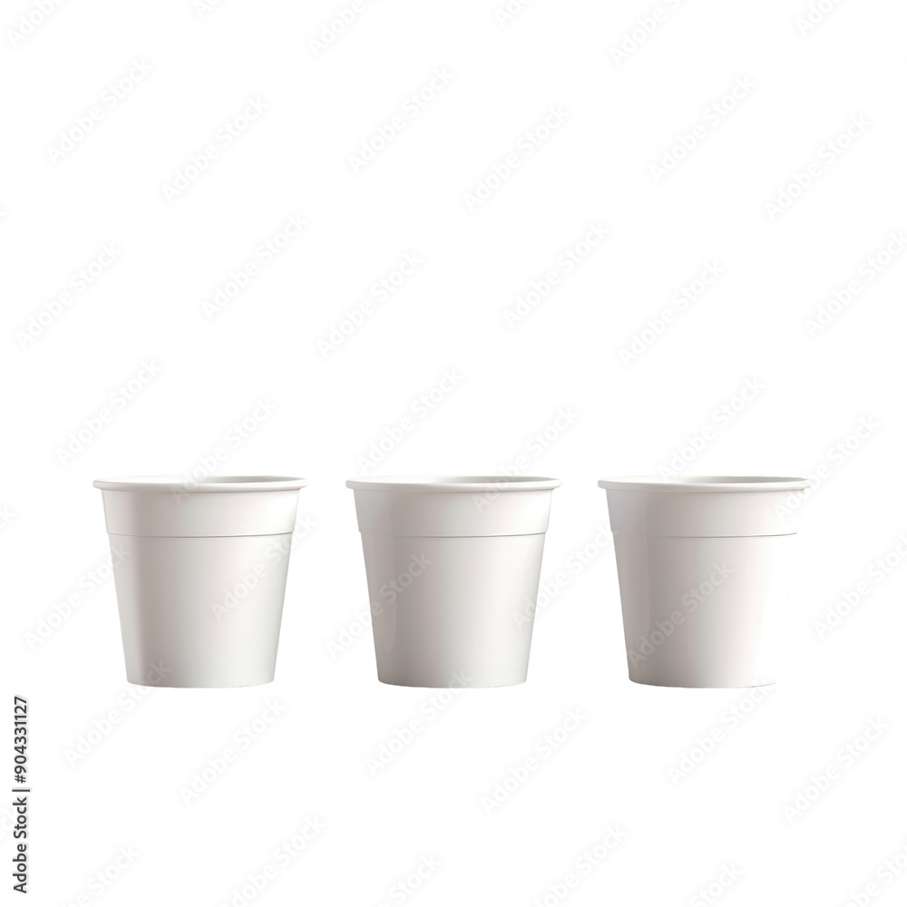 Mockup collection of vanilla frozen yogurt packaging templates with ...