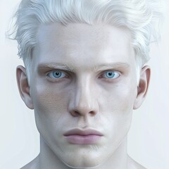 Poster - 3d albino man.