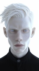 Poster - 3d albino man.