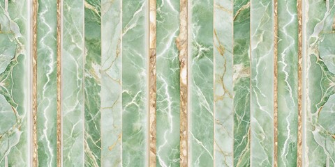 Wall Mural - Green Marble Texture with Golden Veins, Seamless Pattern, Luxury Background, Elegant Design, Green Marble, Golden Veins, Texture