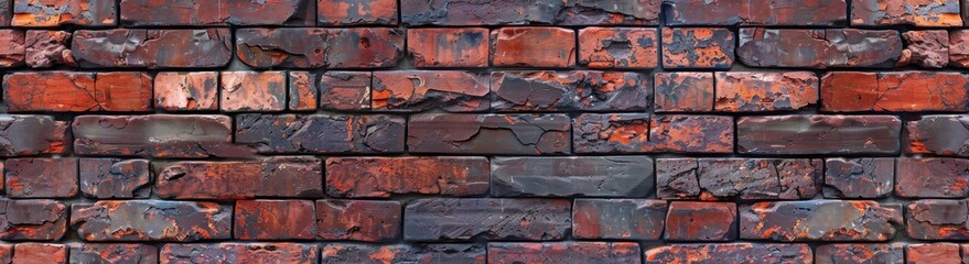 Wall Mural - old brick wall background with grunge texture