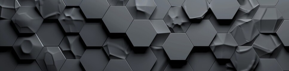Poster - An abstract hexagon geometric surface loop 1A, with a light bright clean minimal hexagonal grid pattern, a random waving motion background canvas on a pure white wall.