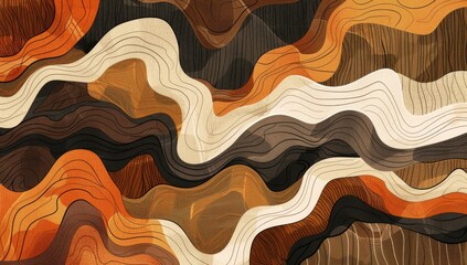Poster - Animated generative Ai background illustration of organic gradient wallpaper.