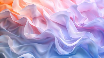 Poster - Design an app or product with this subtle abstract background with soft pastel waves.