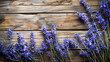© Bartek - Lavender Flowers on Rustic Wooden Background with Copy Space - Serene and Natural Floral Arrangement for Relaxation and Aromatherapy Concepts