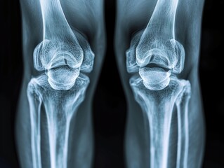 x-ray image of two knees. ai.