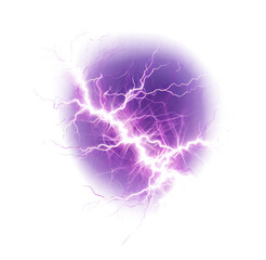 Sticker - PNG Thunderstorm lightning purple electricity.