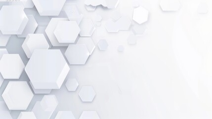 Poster - 3D modern illustration of an abstract hexagon on a white background.