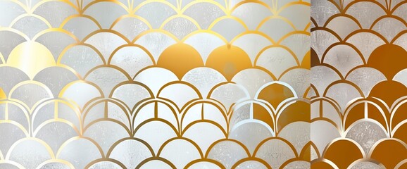 Wall Mural - Modern geometric wallpaper design. Abstract gold pattern for a print, cover, wall art, fabric or banner.