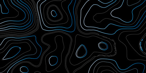 Poster - Abstract stylized height topographic contours map line background. Concept topographic map conditional geography scheme terrain path. Abstract vector illustration.