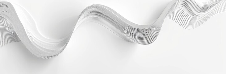 Poster - A white background with a wavy curve texture. This image can be used as a background for a website, banner, and brochure.