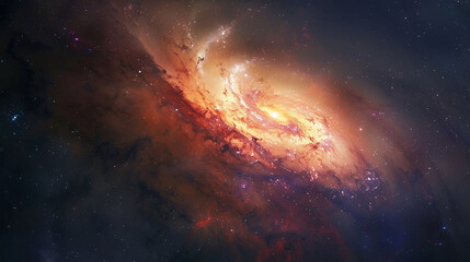 Wall Mural - close-up of a galaxy with abstract, swirling stars and cosmic colors