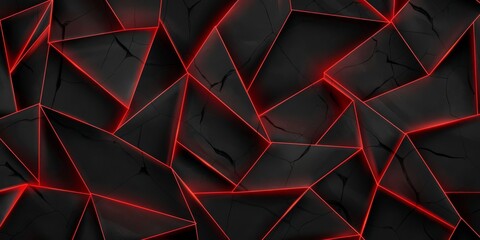 Poster - A striking and captivating black and red geometric pattern that is perfect for a wide range of modern design projects