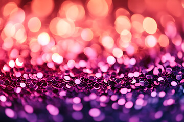Aufkleber - Holiday background from glitter paillettes, close up. Metallic Sequins background, sparkling sequined.