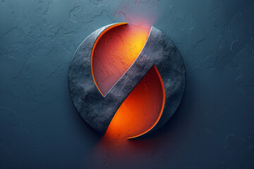 Poster - Minimalist representation of a V/S logo with a smooth, flat design and a subtle gradient,