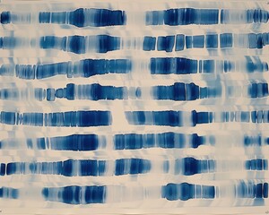 Canvas Print - Abstract blue and white pattern. AI.